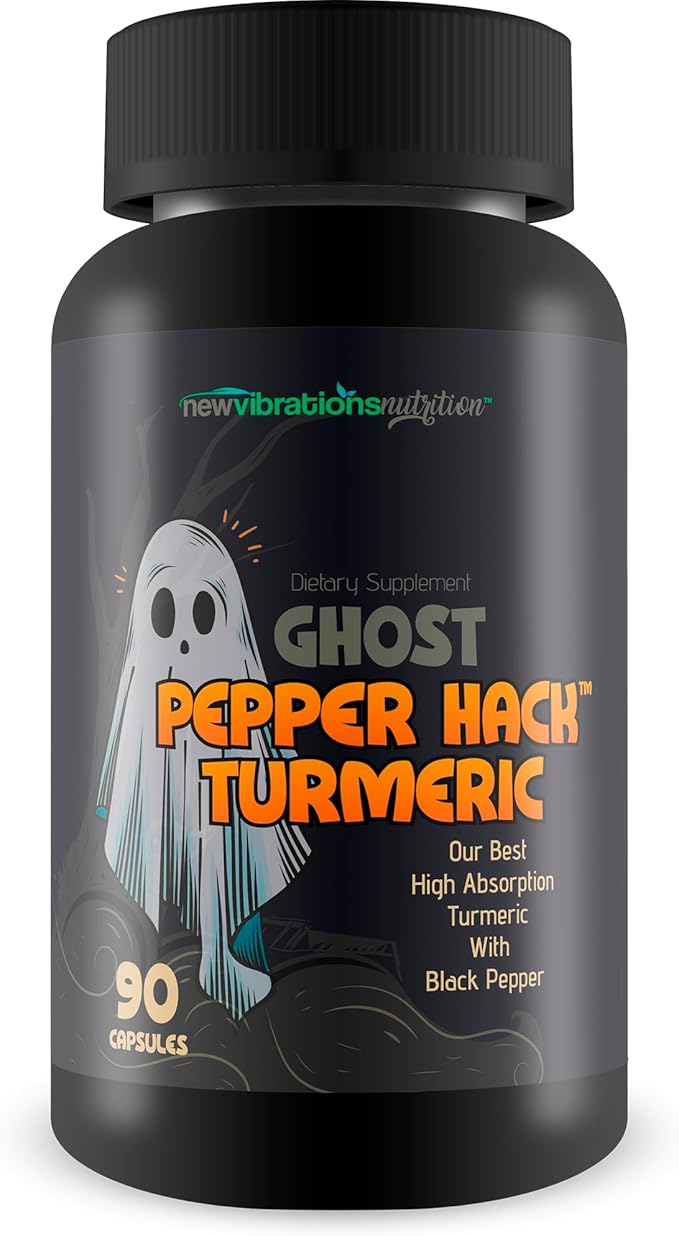 Ghost Pepper Hack Turmeric - Our Best Gold Turmeric Curcumin with Black Pepper Supplement - Super High Absorption Turmiric Capsules - Curcumin Turmeric Black Pepper Supplement with Vitamin C &amp Gin