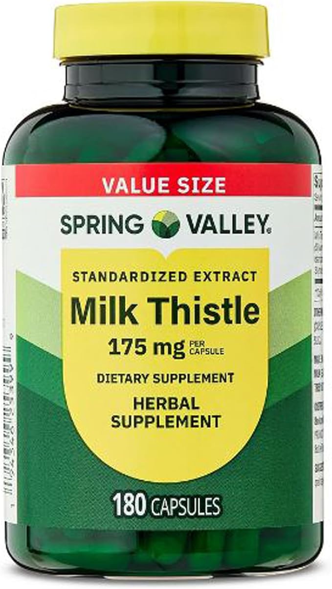 Standardized Extract Milk Thistle Supplement 175 mg 180 Count Value Size