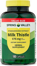 Standardized Extract Milk Thistle Supplement 175 mg 180 Count Value Size