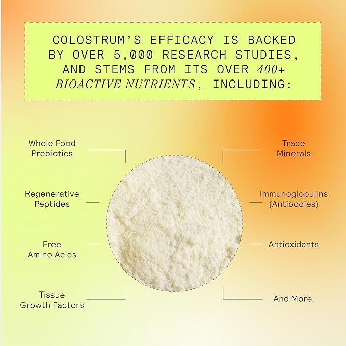 ARMRA Colostrum Powder | Blood Orange | Gut Health &amp Bloating | Skin &amp Hair | Immunity | Keto Gluten &amp Fat-Free | 90 Servings