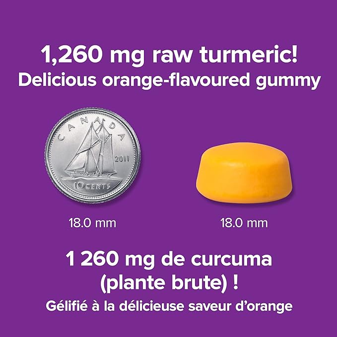Webber Naturals Turmeric Curcumin Gummies 1260 mg Orange 120 Gummies