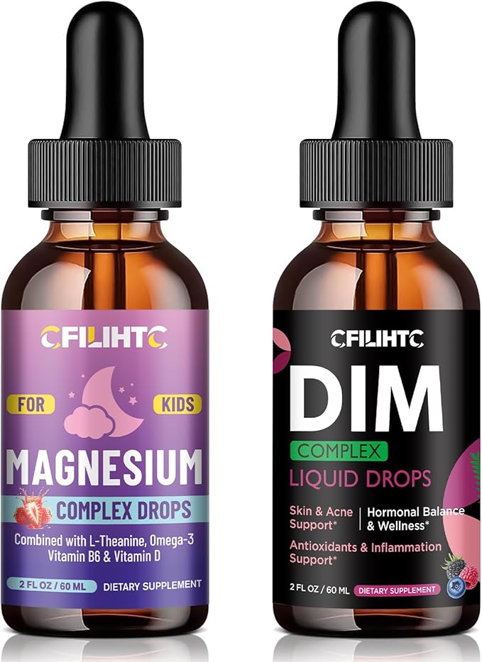 Kids Magnesium Liquid Drops &amp DIM Liquid Drops Supplement Women