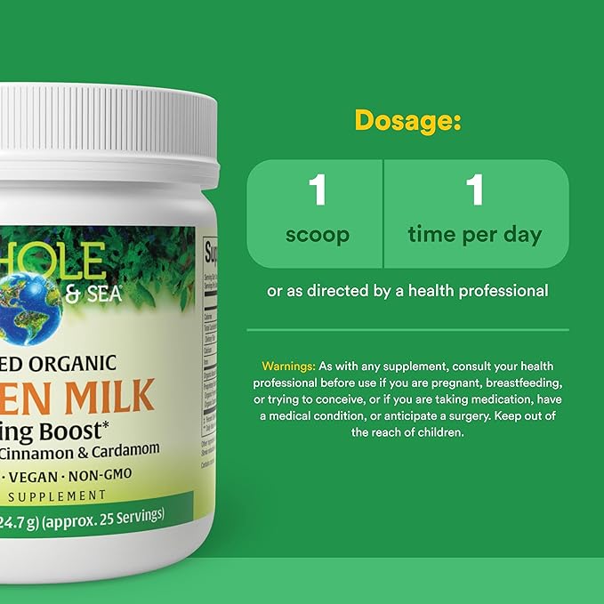 Whole Earth &amp Sea from Natural Factors Golden Milk Soothing Boost with Turmeric Ginger &amp More 4.4 oz Powder