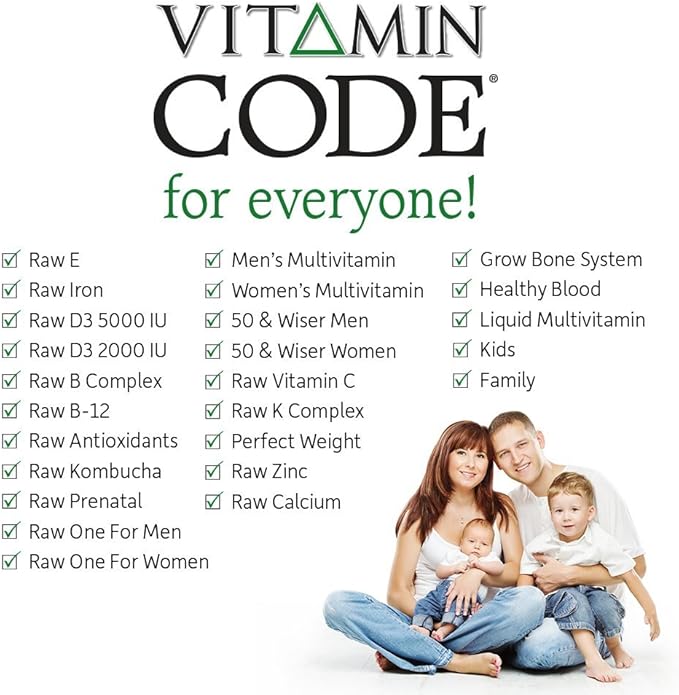Garden of Life Calcium Supplement - Vitamin Code Grow Bone Made with Whole Foods Strontium Magnesium K2 MK7 Vitamin D3 &amp C Plus Probiotics for Gut Health 30 Day Supply