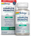 SOLARAY Mycrobiome Complete Probiotic Mood Formula - Pre and Probiotics for Women and Men Plus Postbiotic - 50 Billion CFU 28 Strains - Vegan Clinically Studied Ingredients - 30 Servings 30 VegCaps