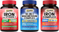 10 in 1 Magnesium Complex &amp Iron Supplement 65mg Carbonyl Iron with 250mg Vitamin C &amp 5 in 1 Iron Complex