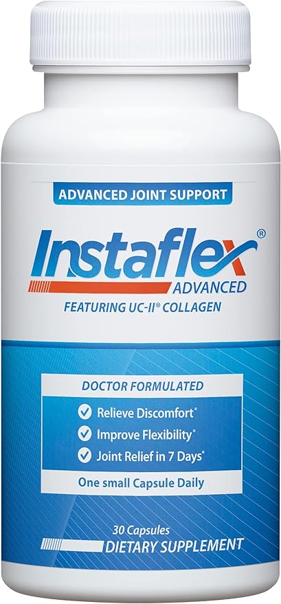 Instaflex Advanced Joint Support Supplement - Turmeric Resveratrol Boswellia Serrata Extract BioPerine UC-II Collagen- 30 Count