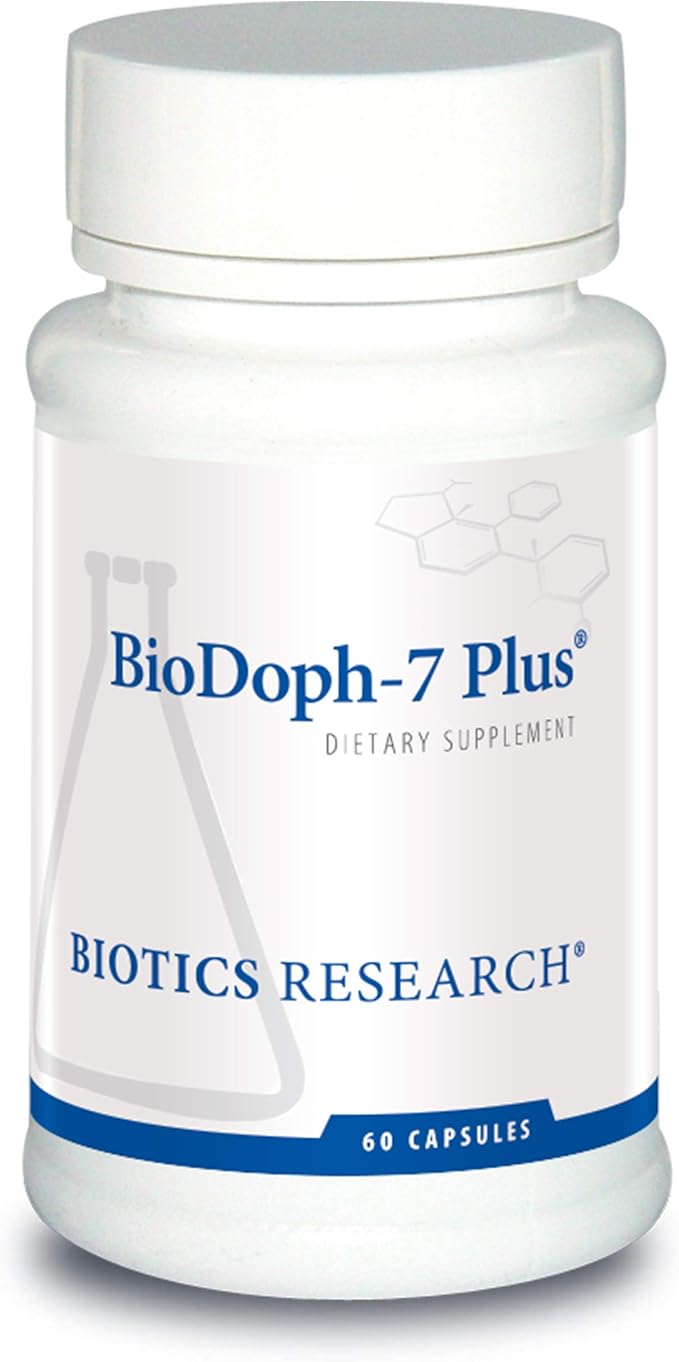 Biotics Research BioDoph7 Plus Prebiotics Probiotics for Women/Men - 400 mg - Daily Probiotic Promotes Digestive Health Gut Health Clearer Skin - 60 Capsules