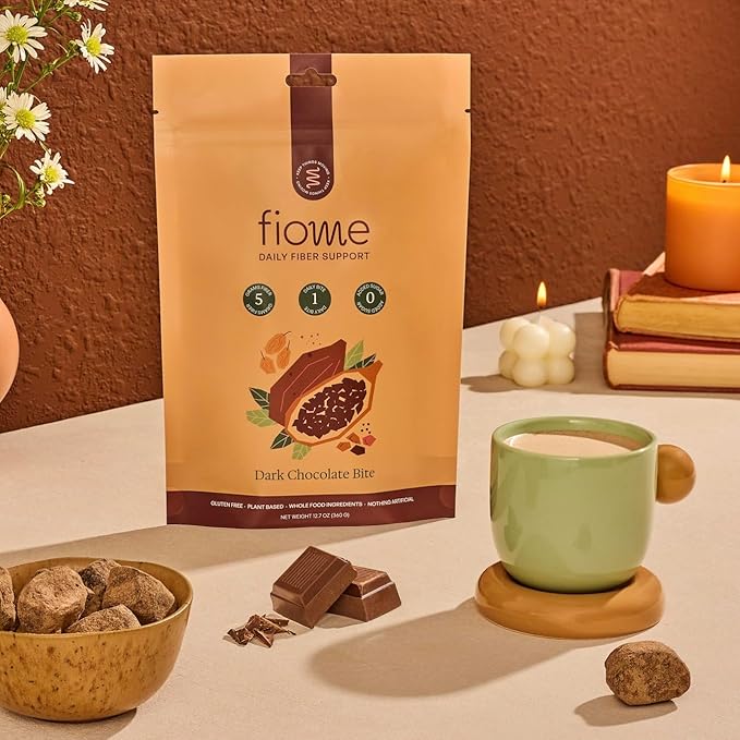 Fiber Bites - 5g Daily Fiber Supplement - Supports Regularity Digestion and Gut Health - All Natural Ingredients 30 Servings Dark Chocolate Flavor