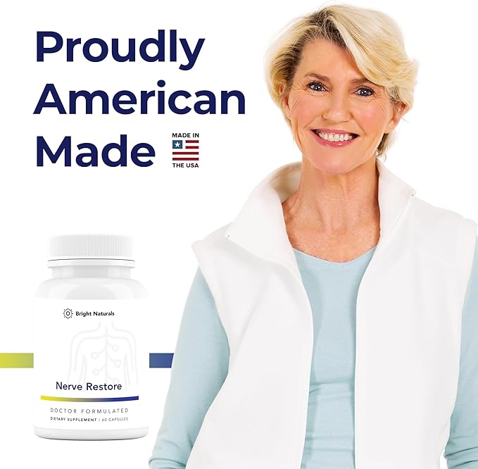 Nerve Restore - Nerve Support Supplement - Includes Pea White Willow and B-Vitamin Nerve Support Complex for Advanced Nerve Health Support - Made in the USA 180 Capsules