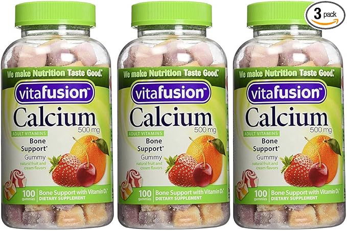 VitaFusion Calcium with Vitamin D3 100 Count (Pack of 3)