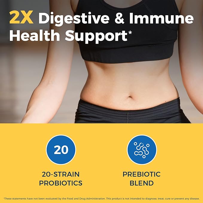 NewRhythm Probiotics 50 Billion CFU 20 Strains 120 Veggie Capsules Targeted Release Technology Stomach Acid Resistant No Need for Refrigeration Non-GMO Gluten Free