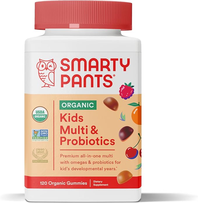 SmartyPants Organic Kids Multivitamin Gummies: Probiotics &amp Nature's Way Sambucus Elderberry Immune Gummies