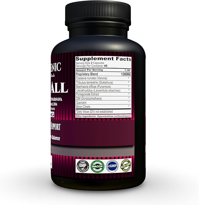 Prost All Advanced Prostate Support &amp Herbal Blend | Varuna Punarnava Gokshura Lavender DIM Pomegranate Quercetin &amp Boron | Saw Palmetto Free | 90 Capsules