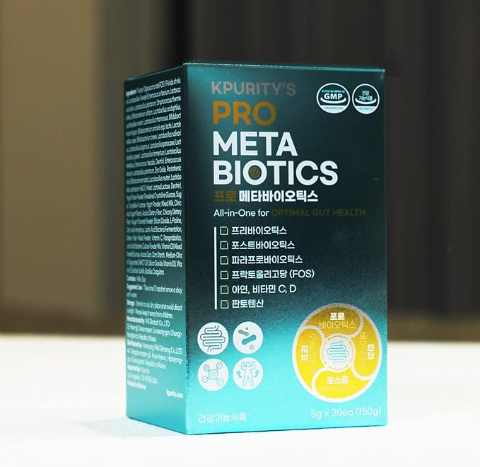 KPurity Prometabiotics All-in-One for Optimal Gut Health 5g x 30 Sticks Powder Probiotics Prebiotics 15 Billion CFU 19 Strains Immune Support Digestive Health Supplement