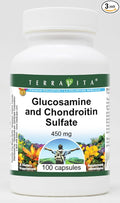 Glucosamine and Chondroitin Sulfate - 450 mg (100 Capsules ZIN: 512045) - 3 Pack