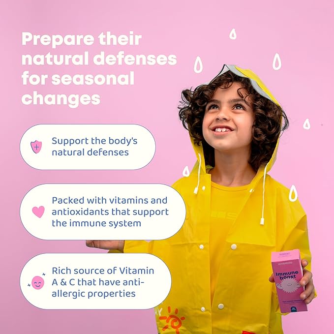 JoySpring Immune Drops – Kids Immune Support Supplement with Elderberry Extract Echinacea Oregon Grape Root &amp Orange Peel Liquid for Ages 3–16+ Years &amp Adults | 2 fl oz (60 Servings) (Pack o