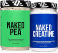 NAKED Pea Protein Isolate (15 Servings) Pure Micronized Creatine Monohydrate 500g (100 Servings) – Plant-Based Vegan Bulk Non-GMO Gluten Free Soy Free Unflavored