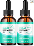 (2 Pack) Sugar Harmony Drops Official Sugarharmony Liquid Supplement with All Natural Ingredients Advanced Multivitamin Support Premium Health &amp Wellness Supplement Drops Made in The USA(60Servi