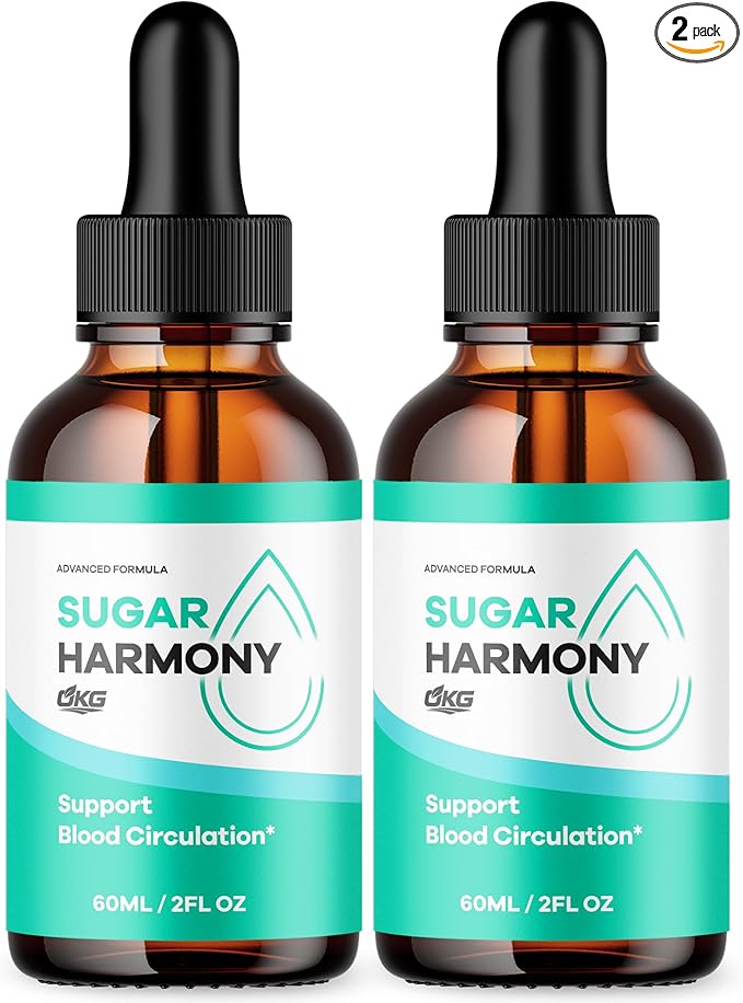 (2 Pack) Sugar Harmony Drops Official Sugarharmony Liquid Supplement with All Natural Ingredients Advanced Multivitamin Support Premium Health &amp Wellness Supplement Drops Made in The USA(60Servi