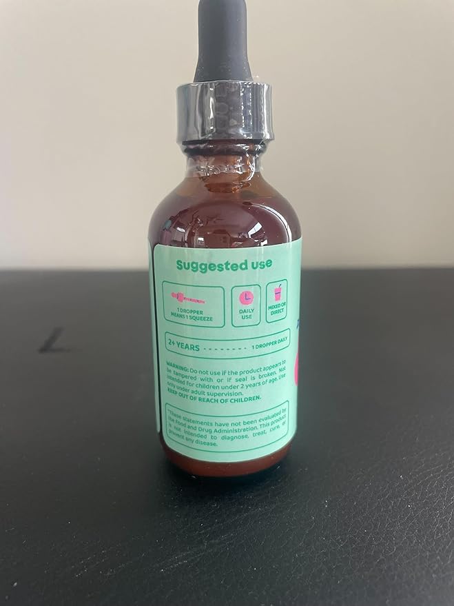 JoySpring Burst B12 Drops - Vitamin B Complex for Kids with Methyl B12 Supplement to Support Healthy Growth &amp Development Vegan Liquid B12 Drops Ages 3-16+ | 2 fl oz (60 Servings)