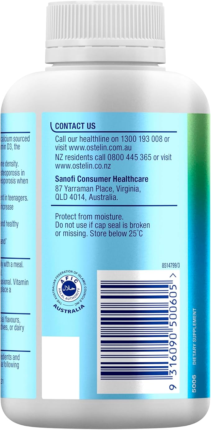Vitamin D Plus Calcium x 250 Tablets