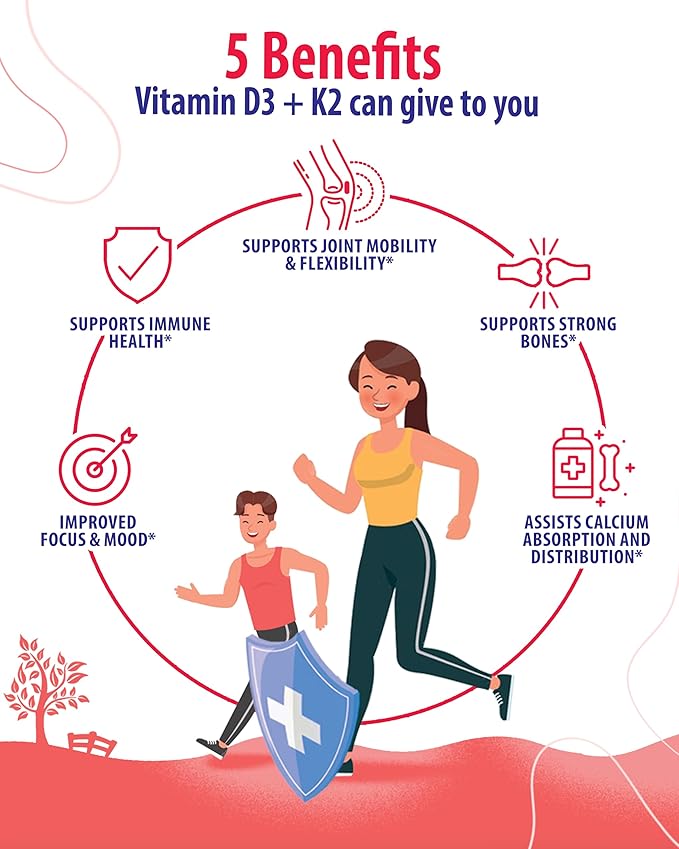 SUNNY SAM Vitamin D3 K2 Gummies 5000 IU &amp Magnesium Gummies for Kids Citrate Chewable Supplement for Mood &amp Muscle Support