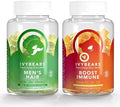 IvyBears® Men’s Hair Vitamins &amp Immune Support Gummies – Biotin Zinc Vitamins A C D &amp Zinc for Hair Growth and Immune Health – Vegan 2-Pack