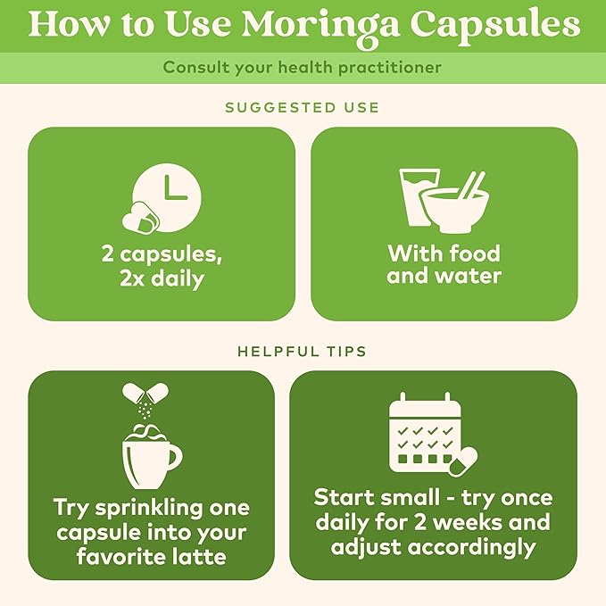 ORGANIC INDIA Moringa Capsules Organic - Moringa Supplement - Green Superfood Pure Supergreen Vegan Greens Nature's Multivitamin Vegan Gluten-Free - 180 Capsules
