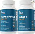 Dr. Tobias Vegan Omega 3 Algae Oil and Omega 3 Fish Oil 2 Options for Comprehensive Fatty Acid Support Non-GMO