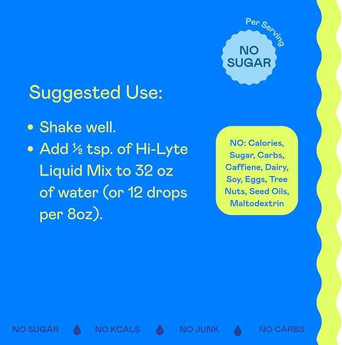 Hi-Lyte Sugar Free Electrolytes for Rapid Hydration Fasting and Immune Support (3 Bottles 144 Servings) | NO Calories | 20%+ More Potassium Magnesium &amp Zinc