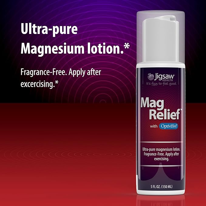 Jigsaw Health Magnesium Bundle | MagSRT 240 Tablets and MagRelief 5 Ounces (Lotion)