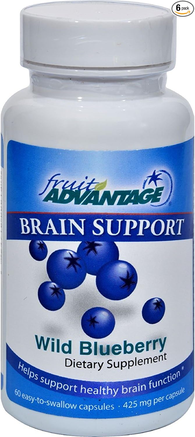 Wild Blueberry Dietary Supplement (6-Pack): 60 Vegetarian Capsules 425 mg