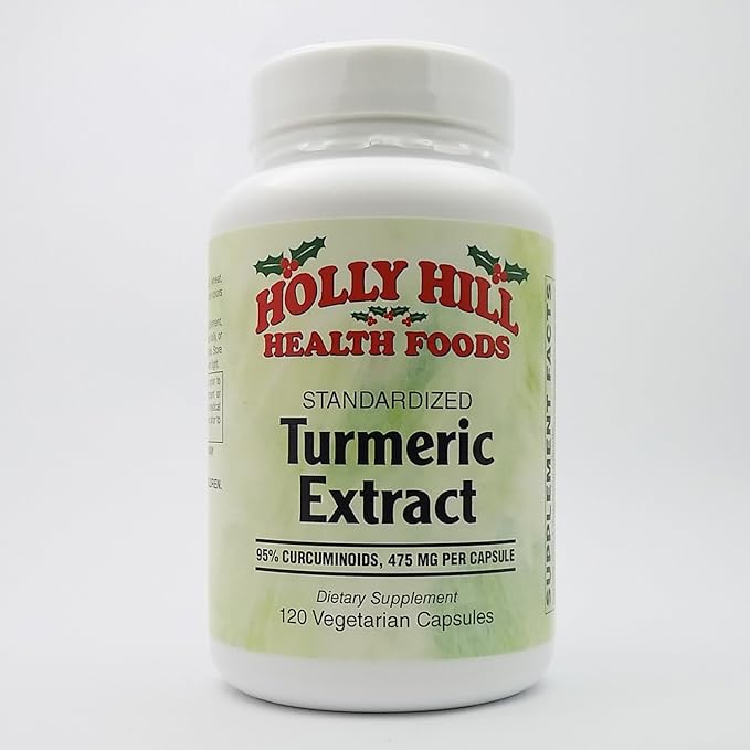 Holly Hill Health Foods Standardized Turmeric Extract 120 Vegetarian Capsules