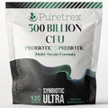 300 Billion CFU Probiotic &amp Prebiotic Supplement Multi-Strain Synbiotic Ultra Formula 120 Vegan Capsules with Digestive Enzymes and Black Pepper Extract