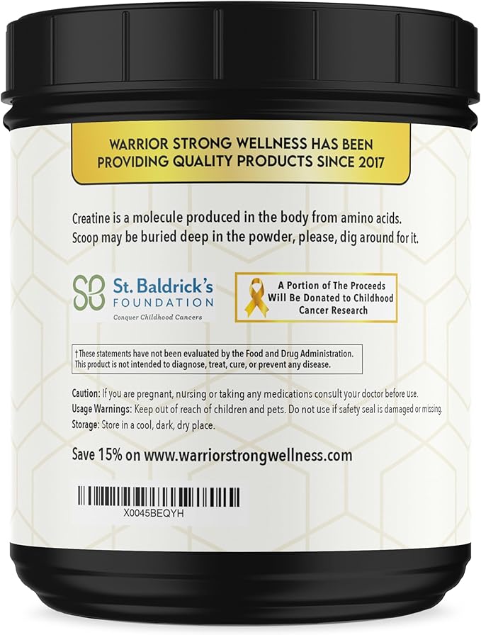 Creatine Monohydrate Powder 1 lb 100 Servings ISO Certified Tested Vegan Unflavored Micronized Powder- Support Muscles Cellular Energy &amp Cognitive Function