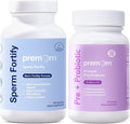 Premom Male Sperm Fortify Capsules - Male Fertility Supplements for Men Prenatal Pre &amp Probiotics for Women Bundle – Fertility Support for Women – 120 Count