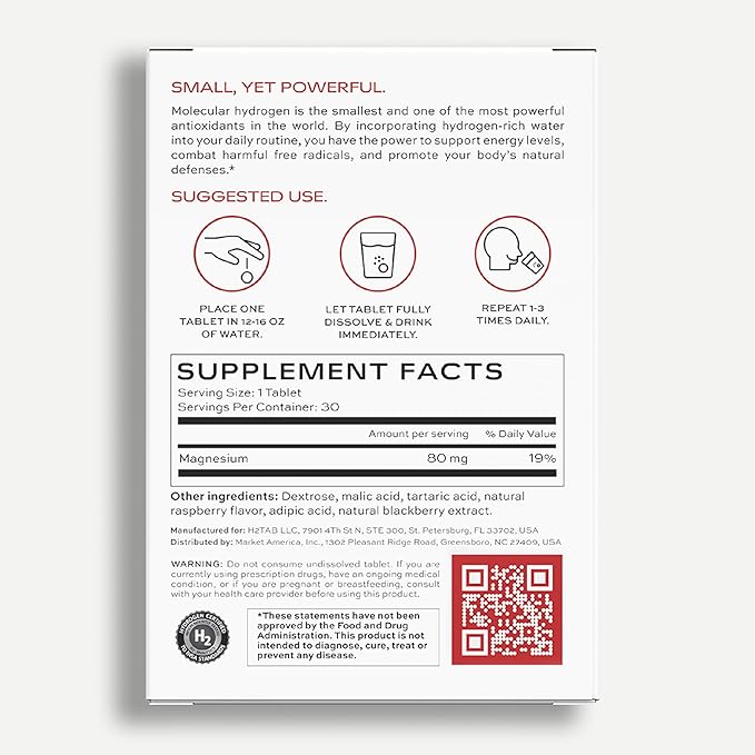Wellness Bundle – H2TAB Molecular Hydrogen Tablets (Raspberry) with Magnesium &amp Hydrogen Bath Tablets – Antioxidant Support Inside &amp Out for Muscle Relief Skin Hydration &amp Oxidative Stres