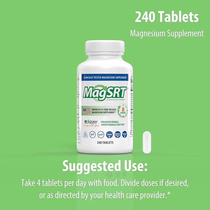 Jigsaw Health Bundle | MagSRT 240 Tablets and Potassium Cocktail (Orange) 60 Servings (Jar)