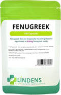 Fenugreek 610mg 100 Capsules - Digestive Health Cardiovascular Heart Cholesterol by Lindens