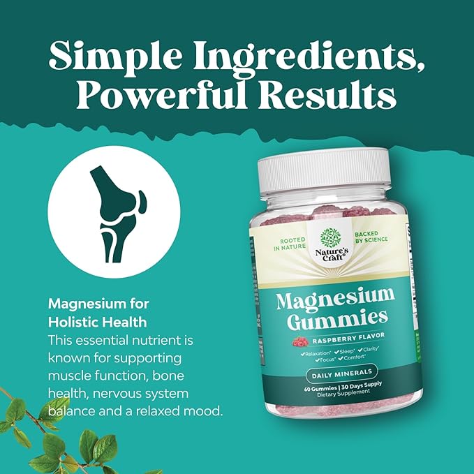 Bundle of Vitamin D3 Gummies with 2000IU per Serving Bone Muscle &amp Immune Support and Extra Strength Calm Magnesium Gummies - Relaxing Magnesium Citrate with Elemental Mag - Body &amp Mind Relaxa