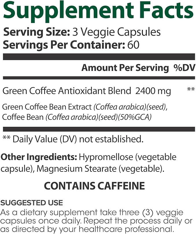 Lumen Naturals Green Coffee Blend for Women – 2400mg Per Serving – with Green Coffee Bean Extract – 180 Veggie Capsules – 60 Servings – Non-GMO &amp Gluten-Free (180 Count (Pack of 1))