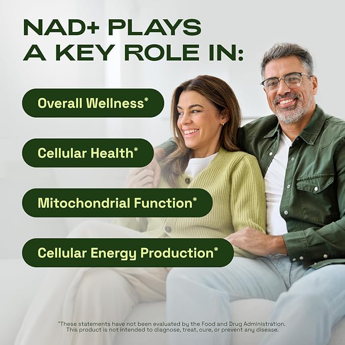 NMN Supplement 1000mg &amp Liposomal NAD+ Supplement with Resveratrol – Supports Cellular Energy &amp NAD+ Levels – Third-Party Tested