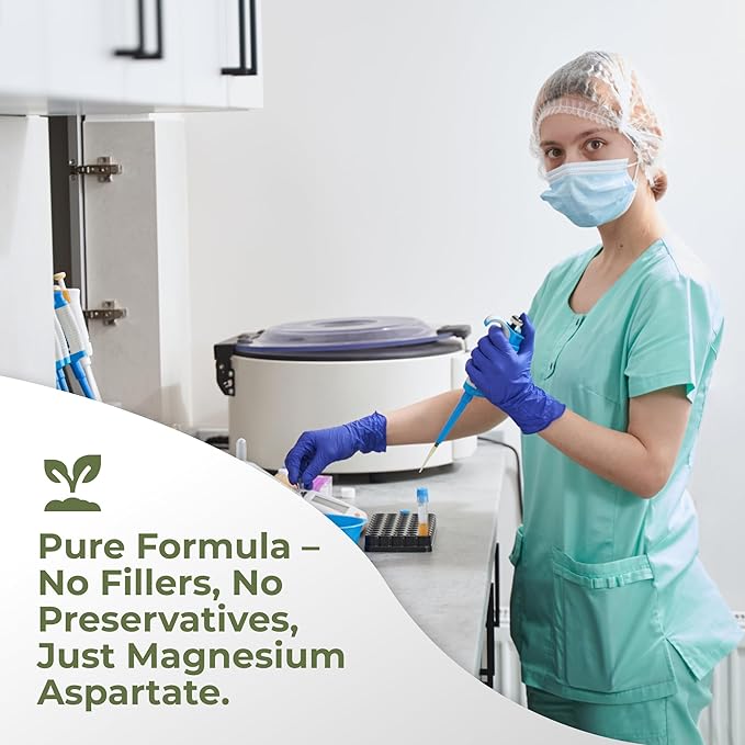 Gade Nutrition Pure Magnesium Aspartate Powder | 250g 1000mg per Serving 250 Servings | Non-GMO Gluten-Free Filler Free Highly Absorbable | USA Made