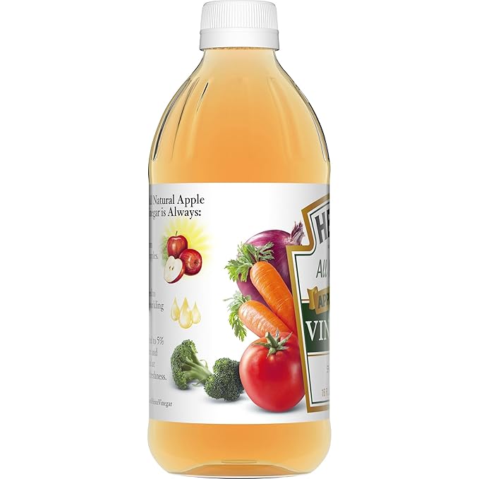 Heinz All Natural Apple Cider Vinegar 5% Acidity Ultra-Filtered for Clarity 16 fl oz Bottle (Pack of 6)