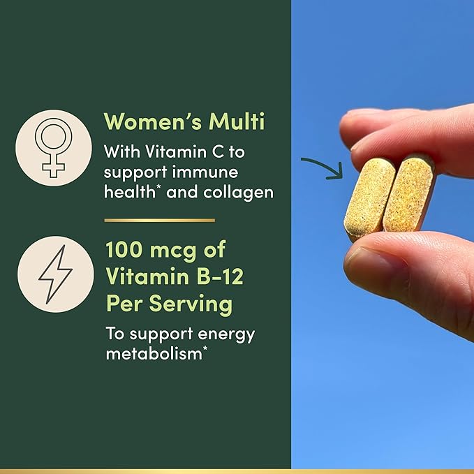 Nature's Bounty High Potency Women’s Complete Multivitamin Daily Vitamin with Vitamin C Supports Heart Health &amp Immune Function Essential Nutrition for Women 120 Caplets (Pack of 3)