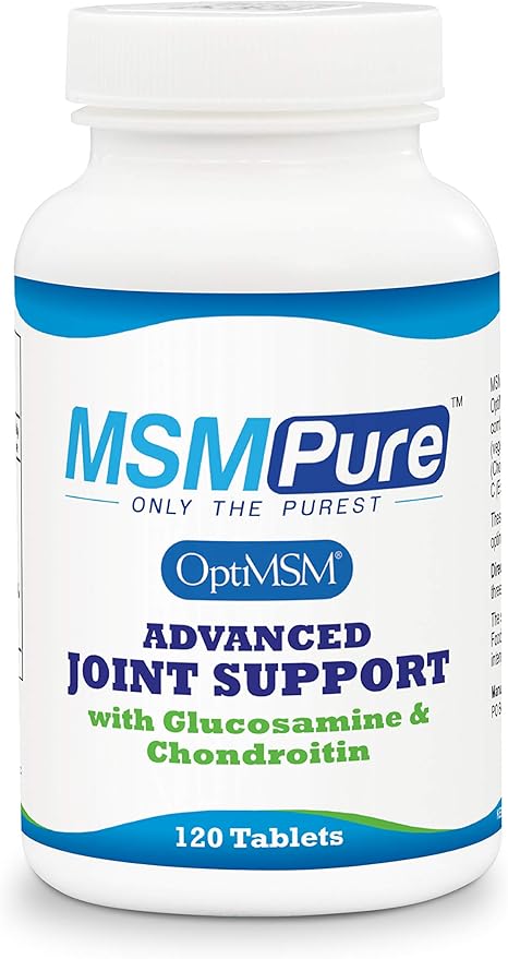 KALA HEALTH MSMPure Advanced Joint Support Tablets – Glucosamine Chondroitin OptiMSM Ester-C &amp Manganese for Joint Health Flexibility &amp Mobility – Vegetarian-Sourced Glucosamine 120 Count