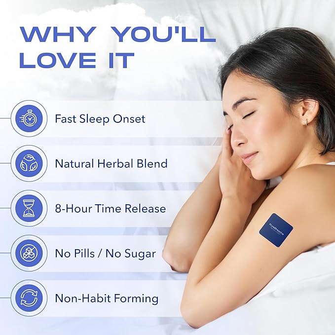Premium Sleep Patches for Adults - 30 Pack | Extra Strength Melatonin Patches With L-Theanine &amp Ashwagandha - Sleeping Patch For Restful Nights Skin-Friendly &amp Comfortable - Fast-Acting Long