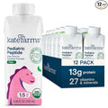 KATE FARMS Organic Pediatric Peptide 1.5 Formula Plain Sole-Source Hydrolyzed Plant-Based Nutrition for Oral or Tube Feeding 8.45 oz (12 Pack)