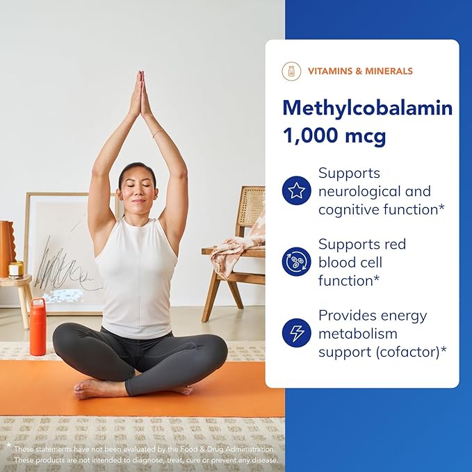 Pure Encapsulations Methylcobalamin 1000 mcg - Vitamin B12 Supplement to Support Memory &amp Nerve Health - Premium Vitamin B12 Capsules - 60 Capsules